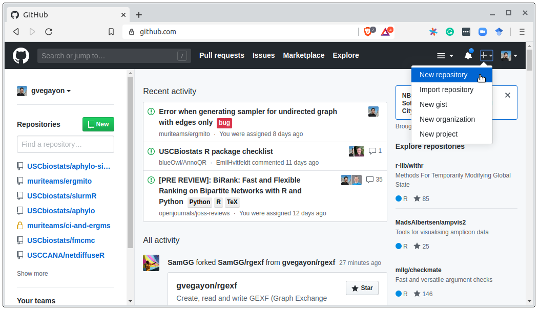New GitHub repo