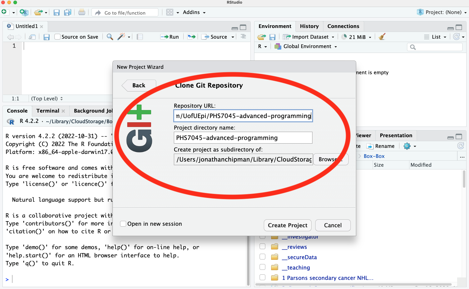 RStudio IDE screenshot showing the viewer panel